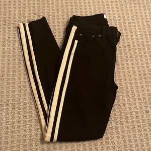 Pistola black jeans with white stripe. Size 27 never worn